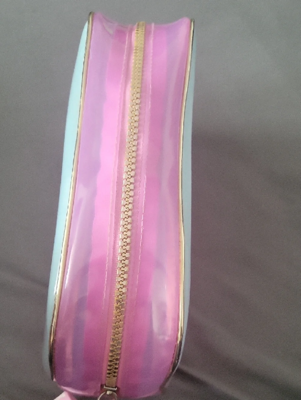 PINK Victoria's Secret Iridescent Lavender-to-Teal Cosmetic Pouch - Picture 6 of 9